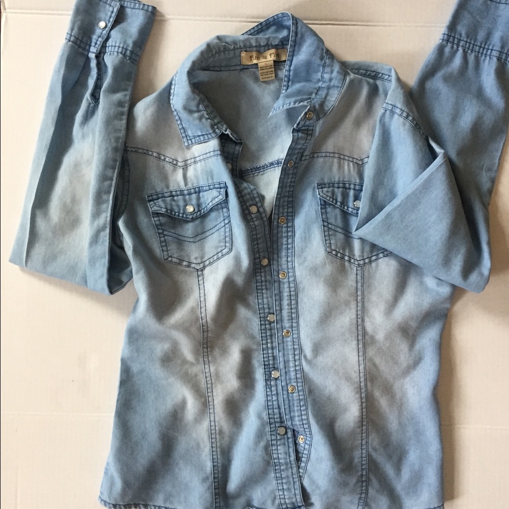 Denim button down shirt